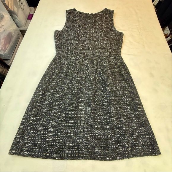 Banana Republic Black Boucle Tweed Fit & Flare Jumper - Picture 3 of 16